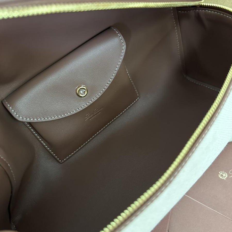 Loro Piana – Extra Bag L27 Fall/Winter New Collection – Caramel Canvas
