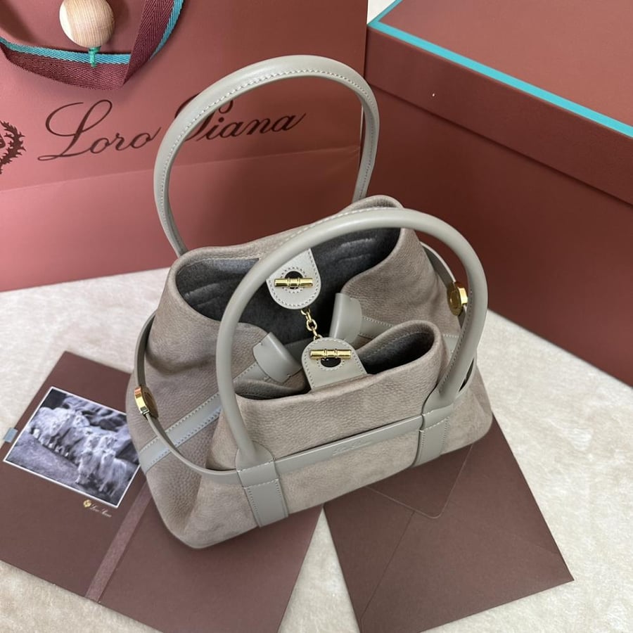 Loro Piana – Ghiera Shopper Small Smoky Taupe