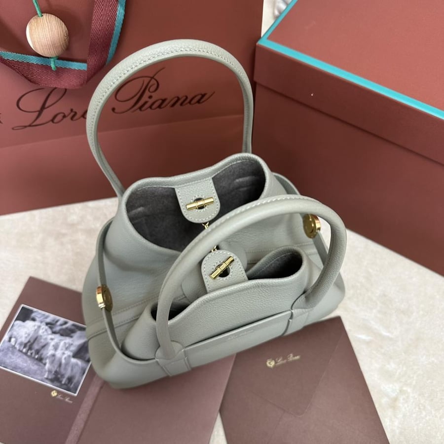 Loro Piana – Ghiera Shopper Small Dried Tarragon Green