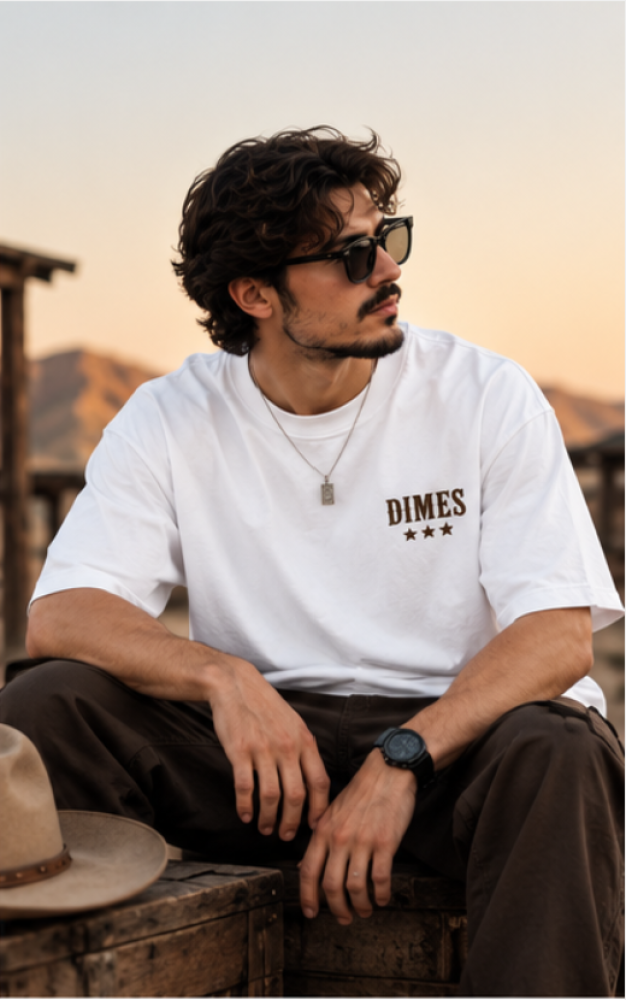 تيشيرت Western Outlaw الأوفر سايز