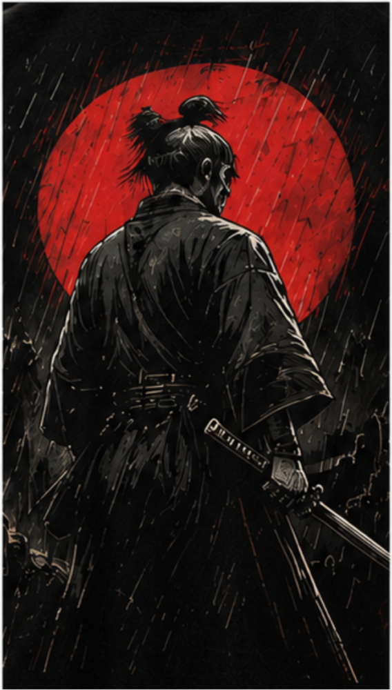 تيشيرت DIMES Samurai Cinema – أسود أوفر سايز