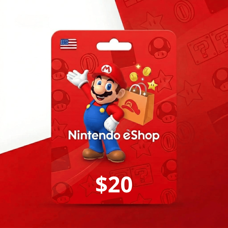 بطاقة نينتندو شوب امريكي 20$ Nintendo
