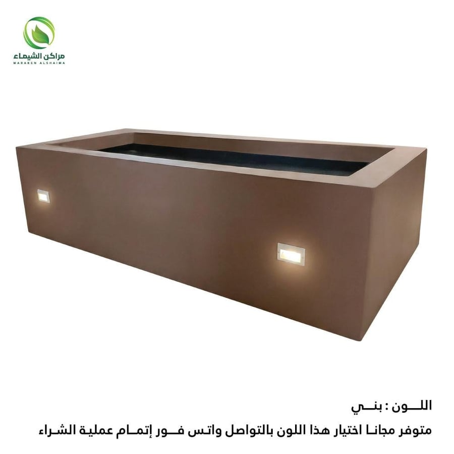 Fiber planting basin with lighting 2m
