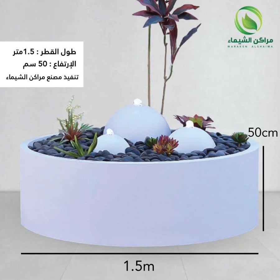 Large illuminated fiberglass home fountain