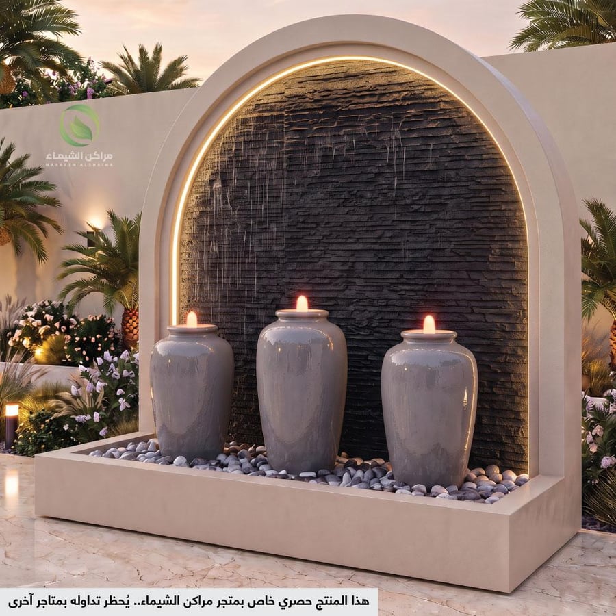 شلال 2*1 ستارة خارجي مع 3 نوافير فايبر 2م