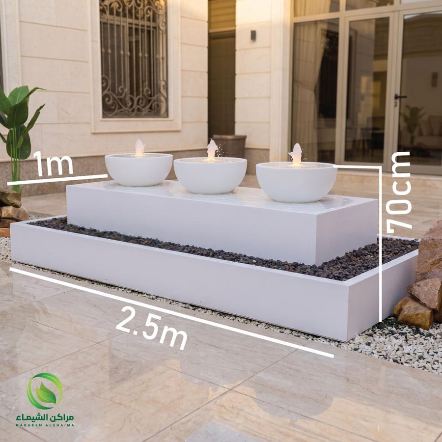 نافورة خارجية كبيرة فايبر 2.5م