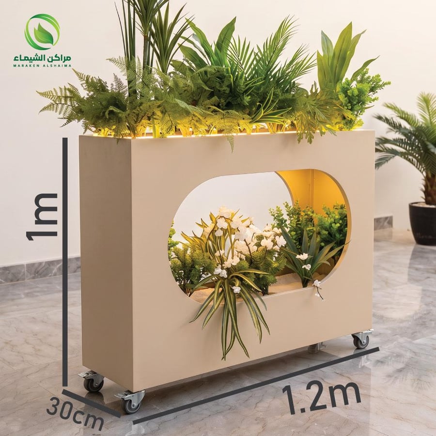 حوض فايبر متحرك بكفرات 1.2م - احواض المطاعم والكافيهات الأشهر