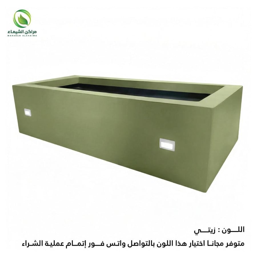 Fiber planting basin with lighting 2m