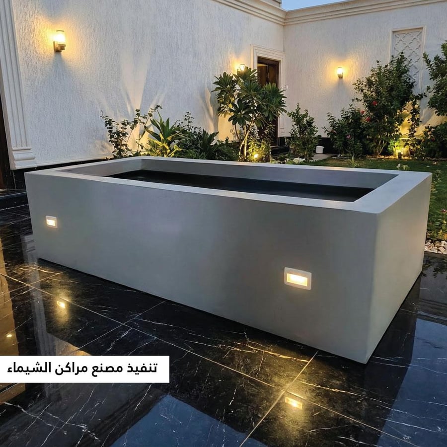 Fiber planting basin with lighting 2m