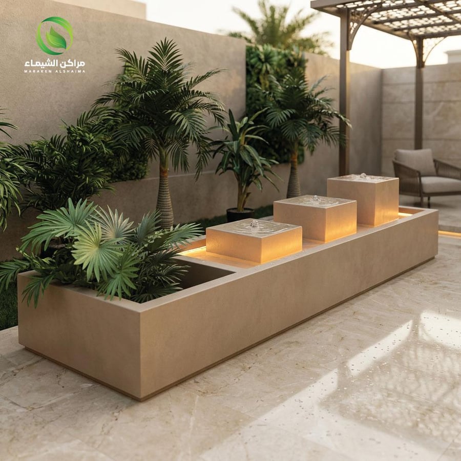 نافورة كبيرة مع مركن زرع 2.7م