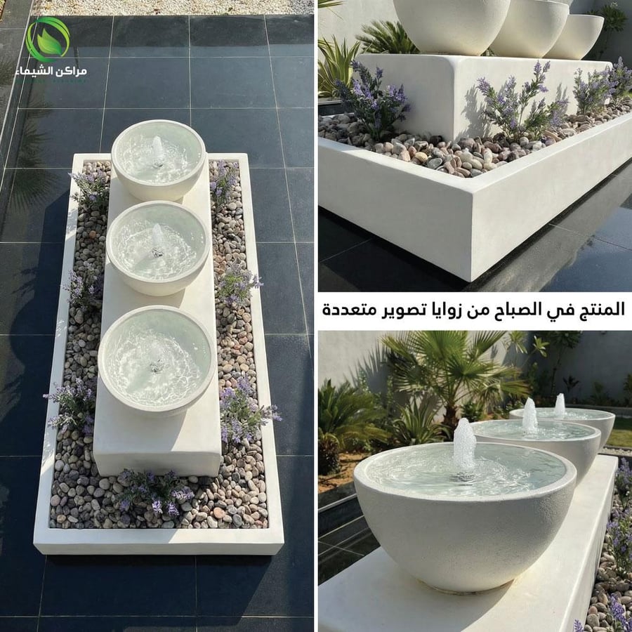 نافورة فايبر كبيرة 2.5م مضيئة