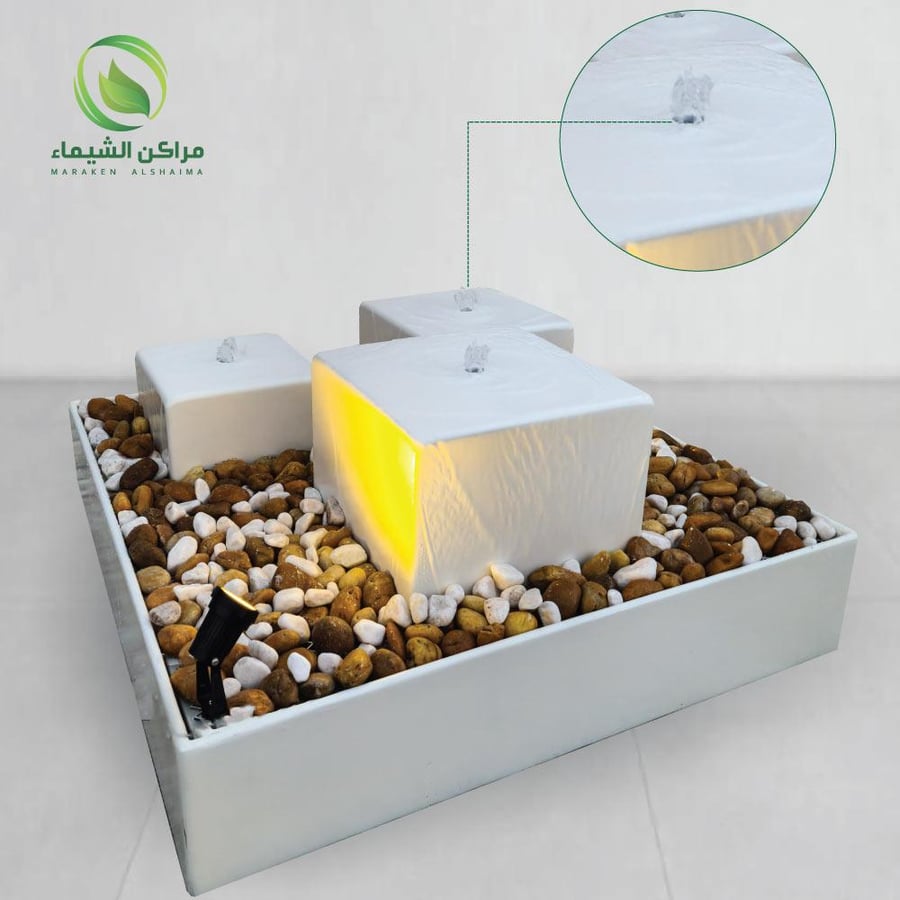 نافورة فايبر ثلاثية مودرن