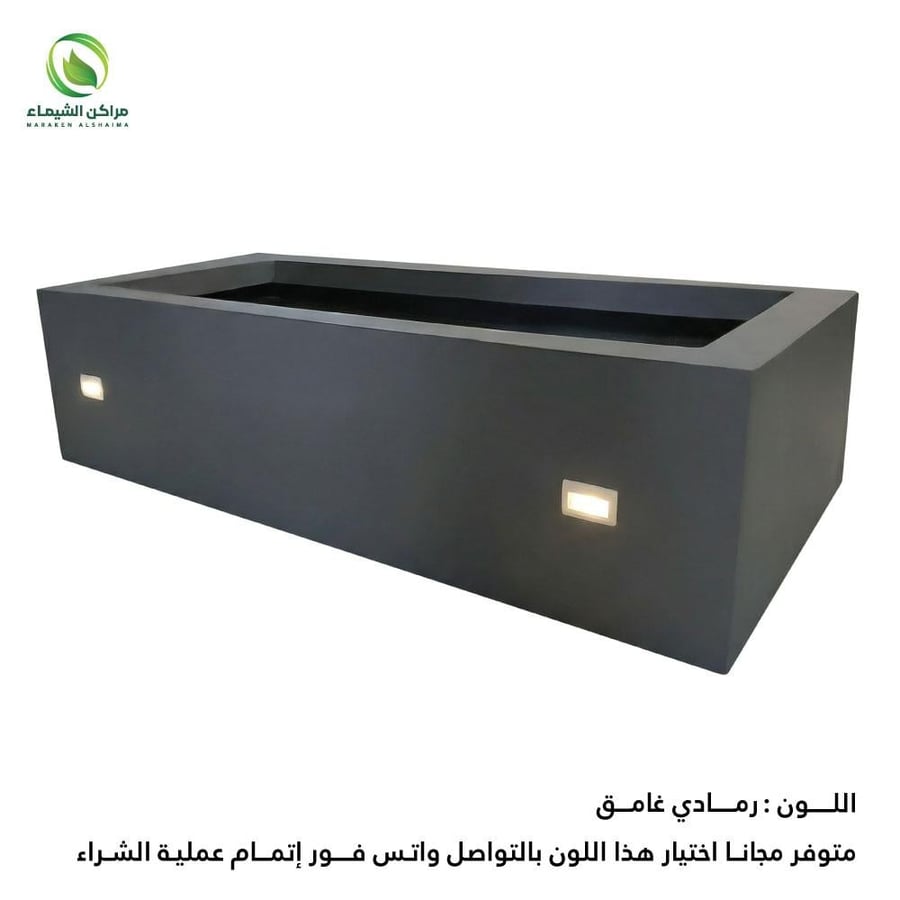 Fiber planting basin with lighting 2m