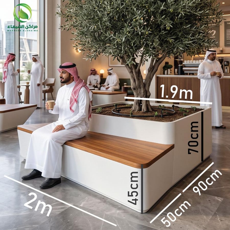 جلسة خارجية كبيرة فايبر للكافيهات والمطاعم والمولات - تصميم مودرن