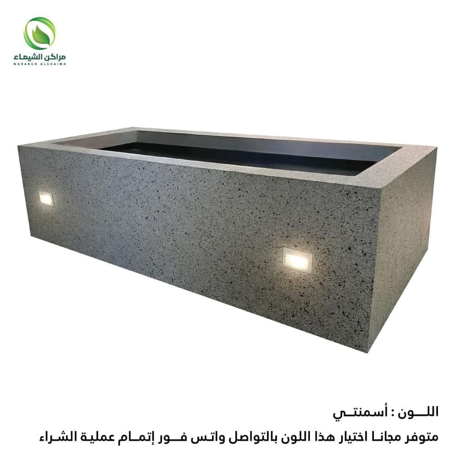 Fiber planting basin with lighting 2m