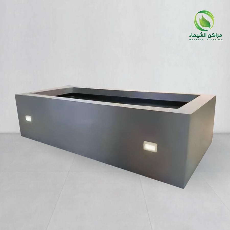 Fiber planting basin with lighting 2m