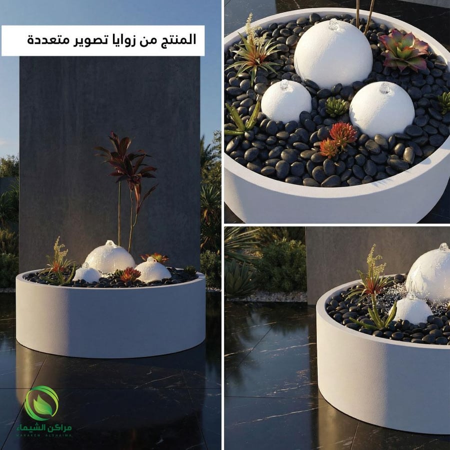 Large illuminated fiberglass home fountain