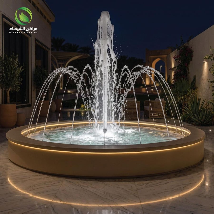 نافورة دائرية فايبر كبيرة 2.5م