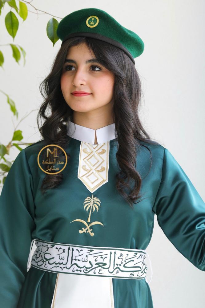 فستان اليوم الوطني عسكري بناتي