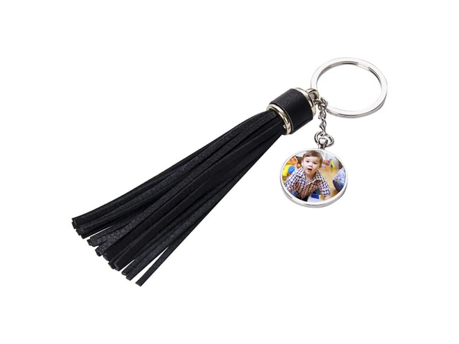 Black ribbon circle medal