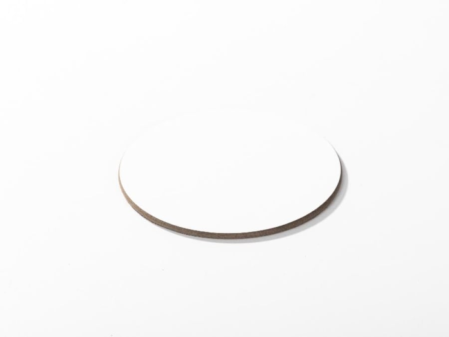 Round wood coaster