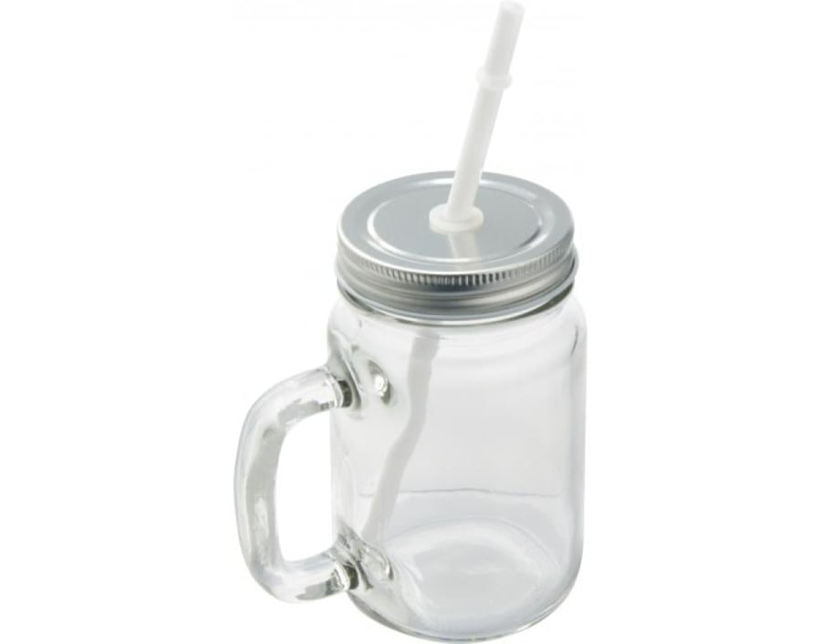Clear glass cup with lid