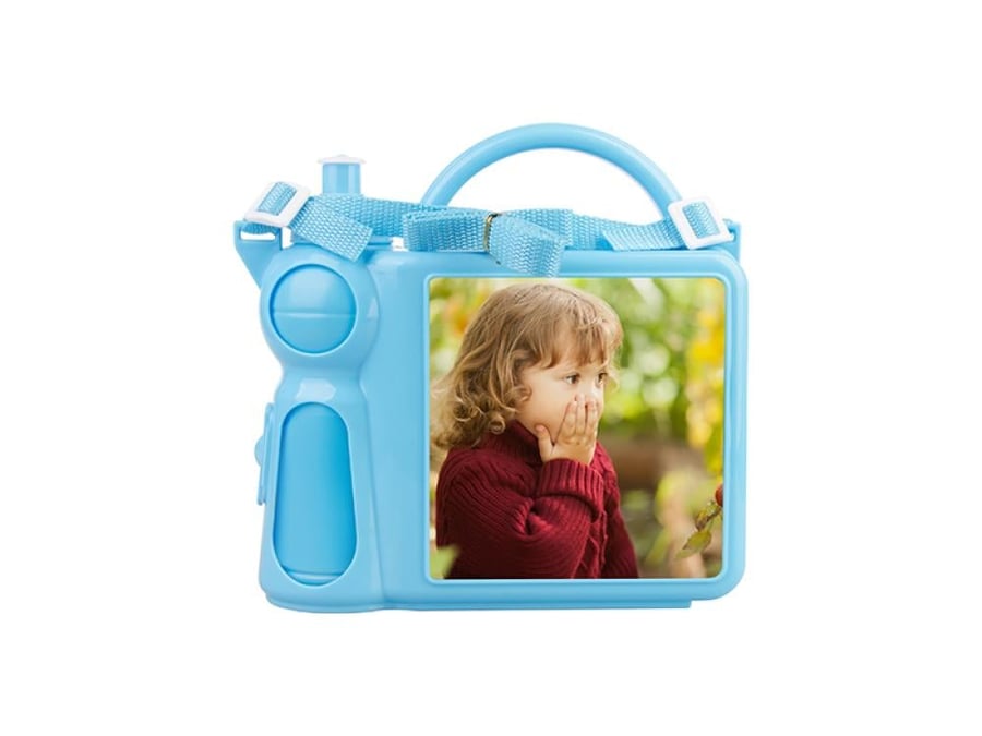Blue lunch box with water bottle