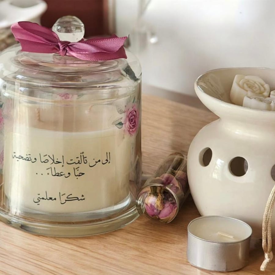 شمعة زجاجية ( صغير )