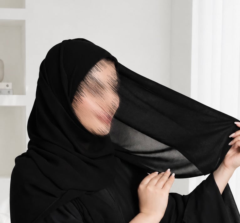 طرحة مبطنه قماش كوري