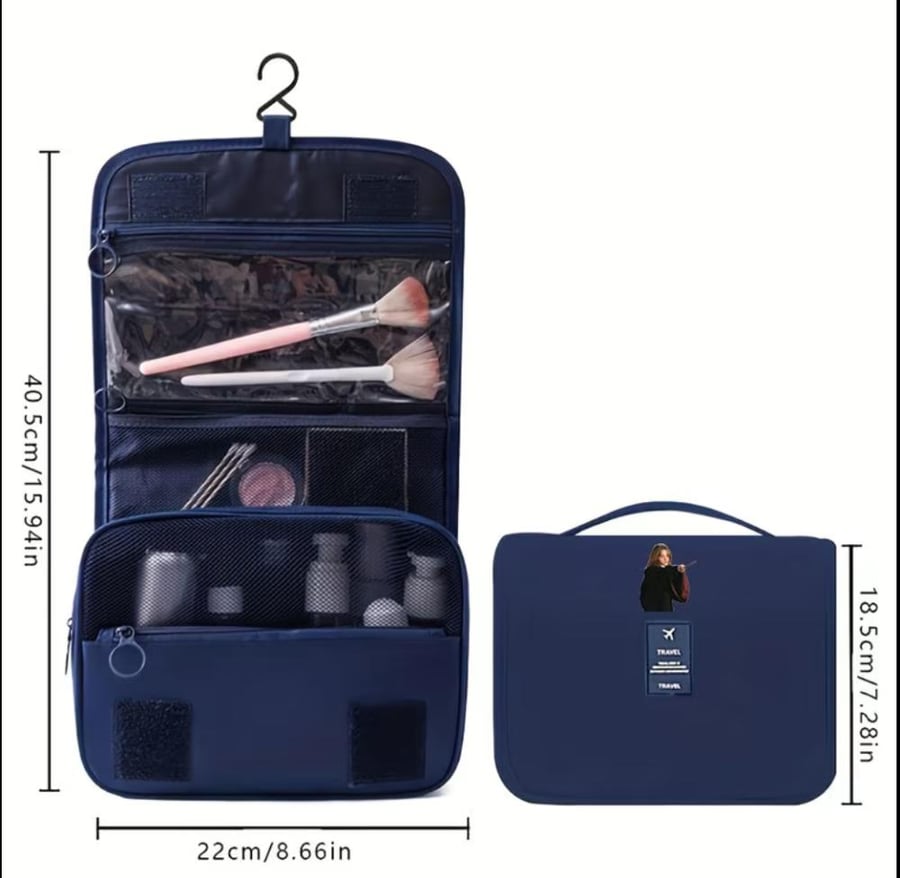Travel personal tools bag with hanging capability, waterproof makeup bag
