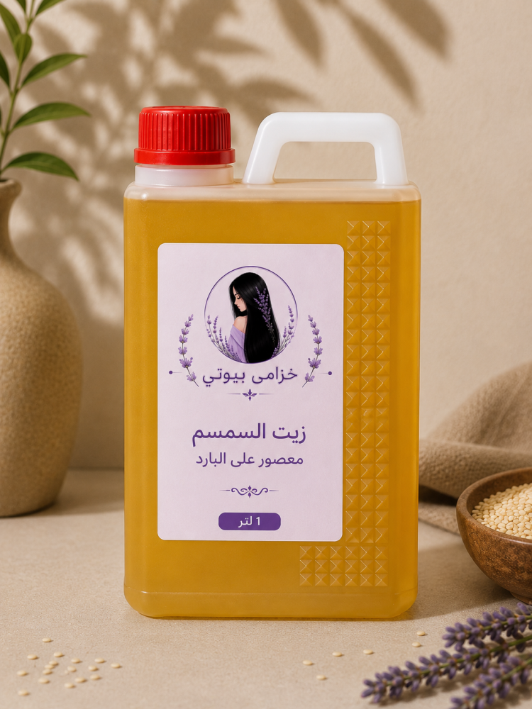 زيت السمسم الطبيعي معصور على البارد