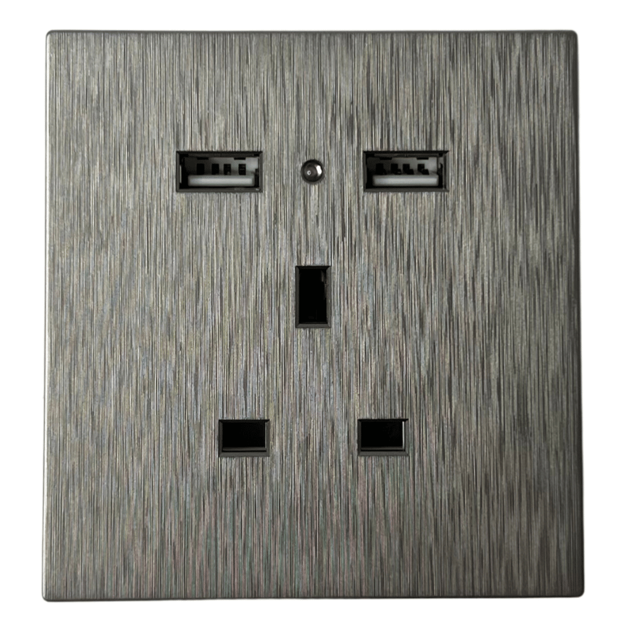 سانيو 7 فيش مع USB لون فضي