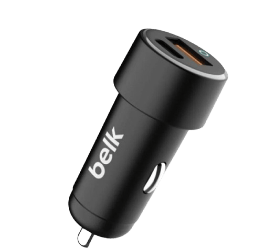شاحن سيارة سريع 53W بمنفذين USB + TYPE-C