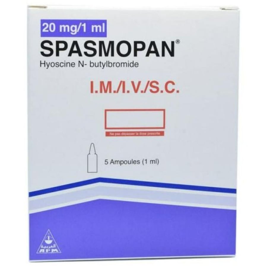 SPASMOPAN 20 MG IV/IM/SC 5 AMP #.