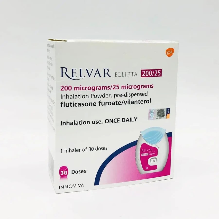 RELVAR ELLIPTA 200/25MG INH POWDER 30 DOSES#$