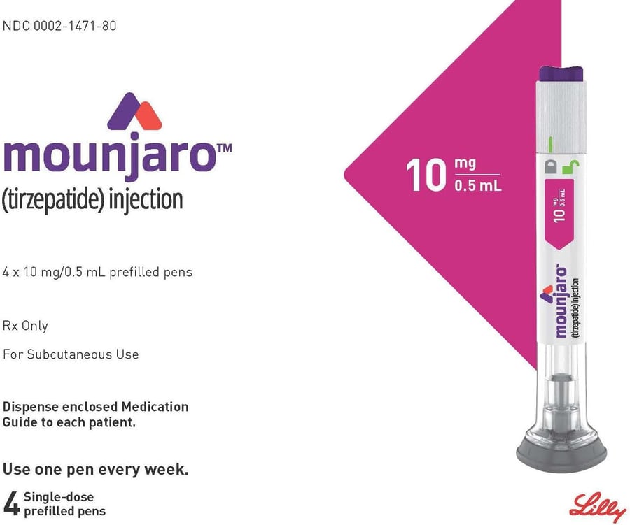 MOUNJARO 10 MG/0.5ML PRE- FILLED PEN 4 PCS $