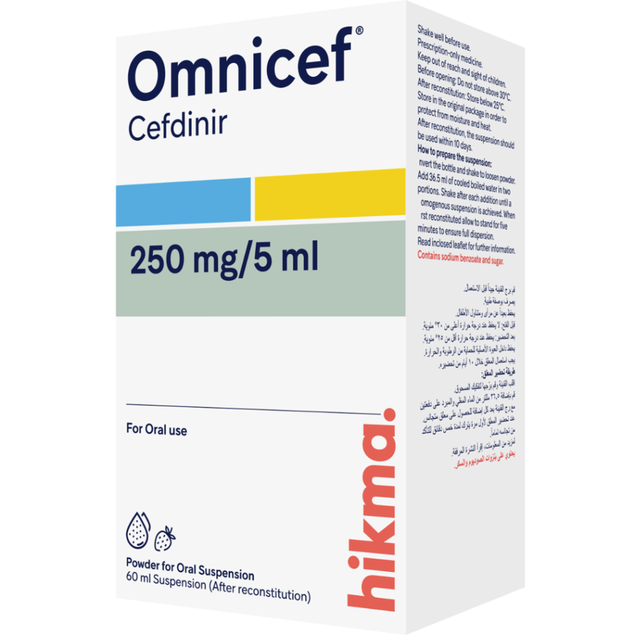 OMNICEF 250MG/5ML SUSPENSION 60ML$
