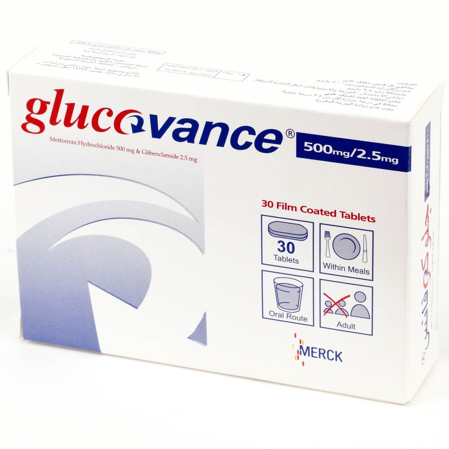 GLUCOVANCE 500/2.5MG 30 TAB