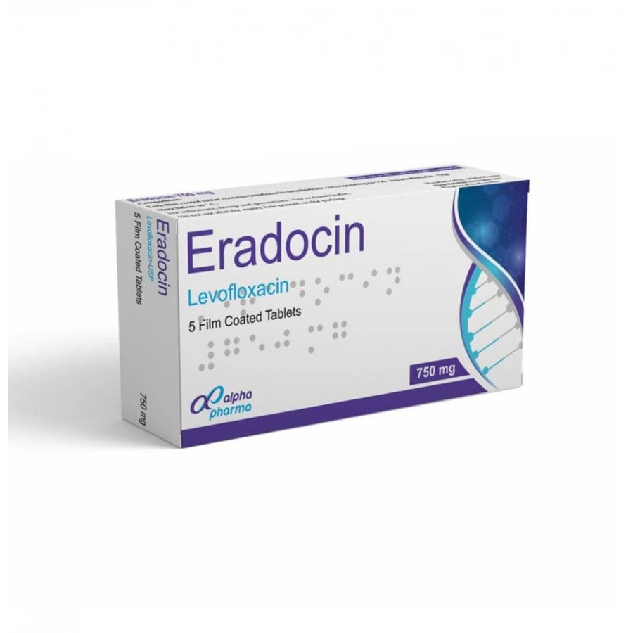 ERADOCIN LEVOFLOXACIN 750MG 5 TAB#