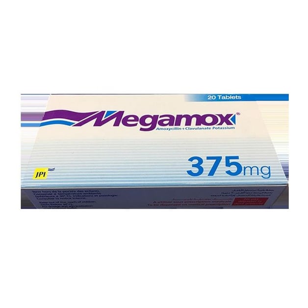 MEGAMOX 375MG TAB 20PK