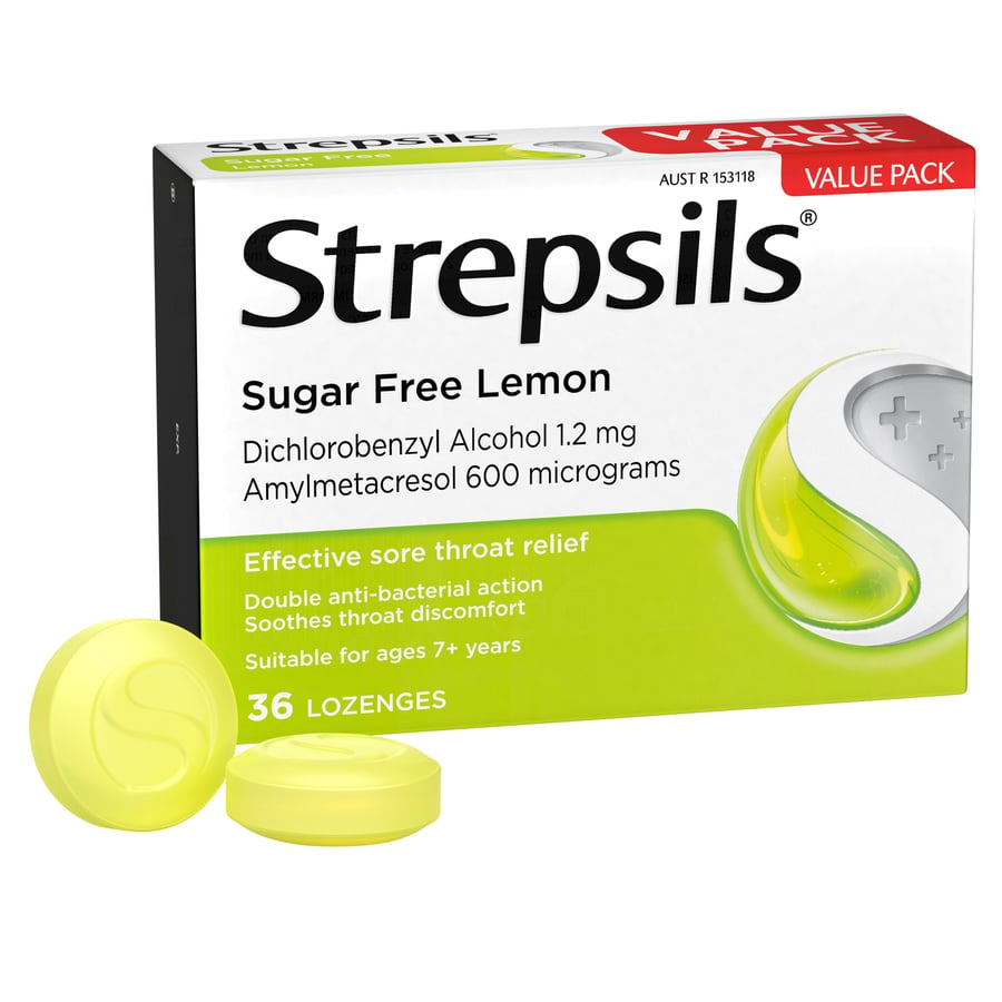 STREPSILS SUGAR FREE (LEMON) 36 LOZ