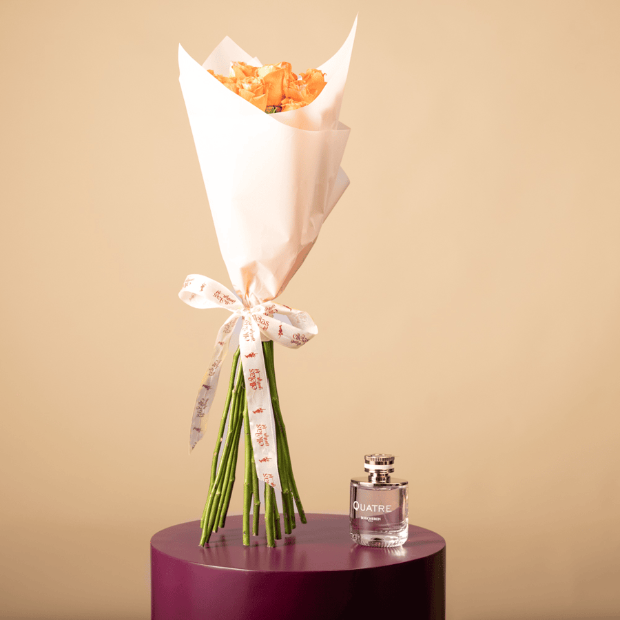 باقة ألحان الغروب مع عطر بوشرون كواتر