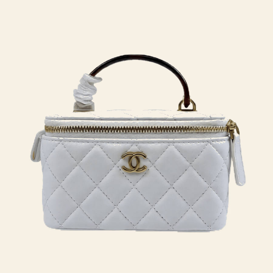 Chanel Vanity Case with Tortoiseshell Handle