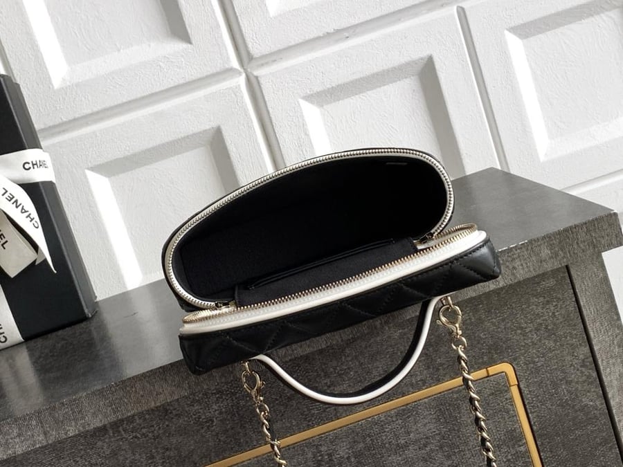 Chanel 26s Tweed and Leather Baguette Bag