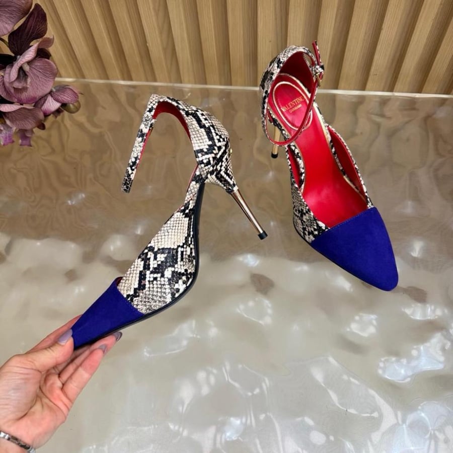 Valentino Garavani Snake-Print Pumps