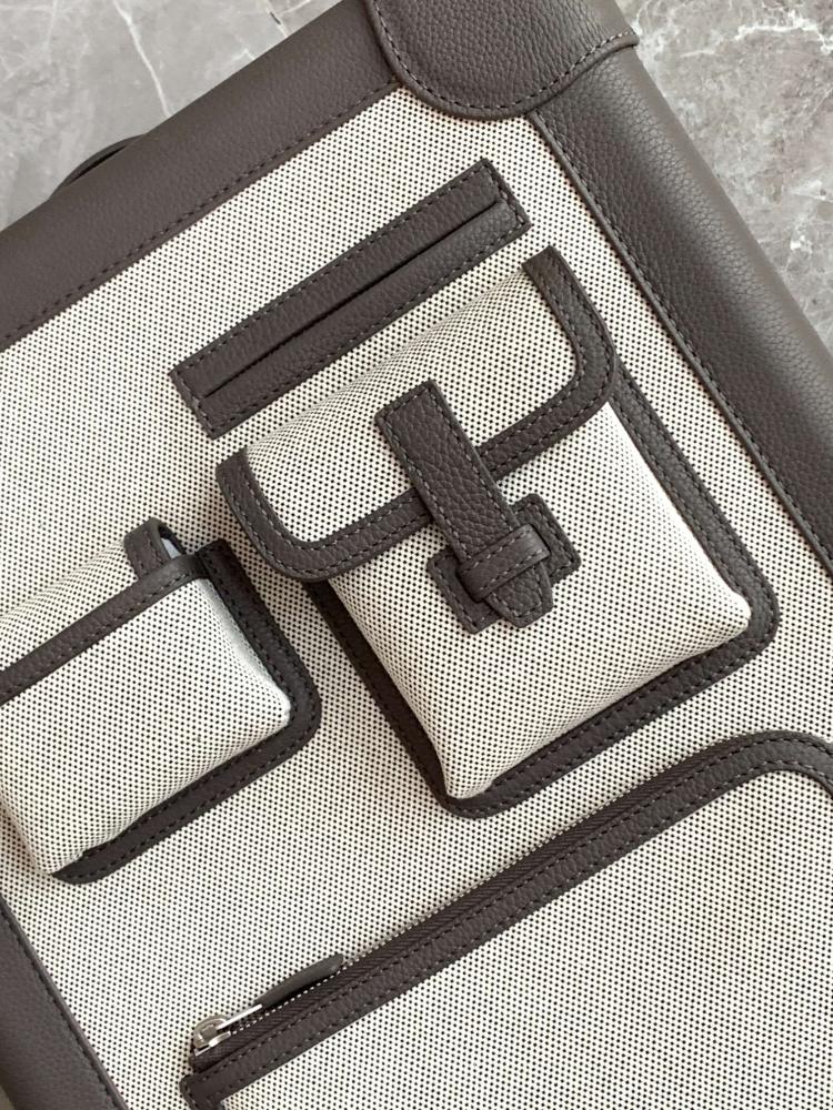 Hermès R.M.S Cabin Suitcase Canvas & Leatheer