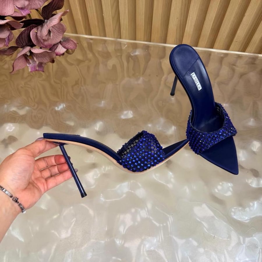 Le Silla Gwen / Ivy Crystal Embellished Mesh Mule