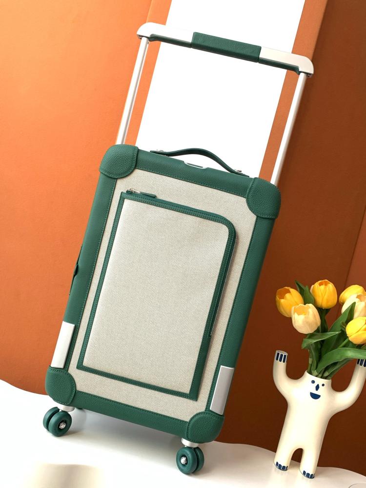 Hermès R.M.S Cabin Suitcase Canvas & Leatheer