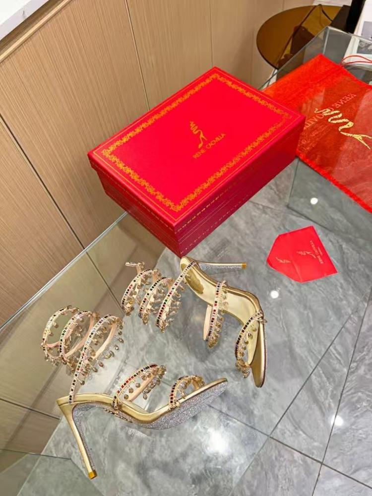 Rene Caovilla Cleo Chandelier / Crystal Sandals