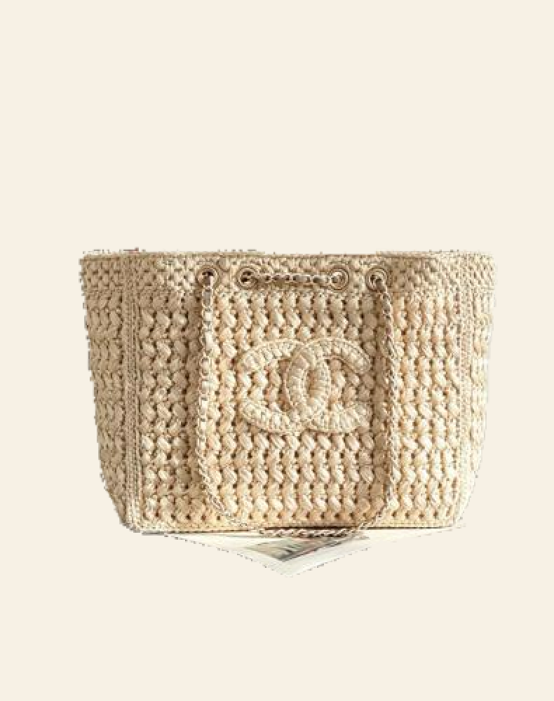 Chanel Deauville / Shopping Tote in Crochet Raffia